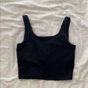 Black carbon workout crop top new without tags